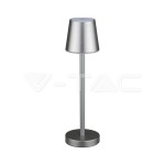 V-TAC Lampada LED da Tavolo 3W Colore Grigio ricar...