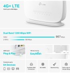Router Ac1200 Wireless 4G+Dualband 3P/Gbs Lan+1Wan...