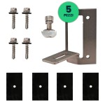 V-TAC Staffe di Acciaio per Fissaggio Pannelli Sol...