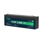 V-TAC Batteria al Litio 12.8V 2.3Ah per Allarmi, V...