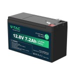 V-TAC Batteria al Litio 12.8V 7.2Ah per Allarmi, V...