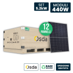 V-TAC Set 5kW con 12 Pannelli Solari 440W OSDA TIE...