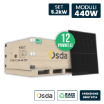 Set 5Kw Con 12 Pannelli Solari Fotovoltaici Moduli...