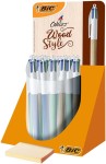 Bic 4 Colors Wood Style Espositore da 30 penne a s...