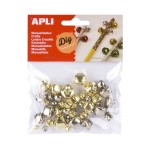 Apli Pack con 40 campanellini oro e argento - Misu...