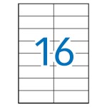 Etichette laser bianche permanenti Apli 105,0 x 37...