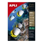 Apli Photosatin, confezione da 60 fogli di carta f...