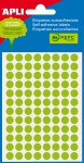 Etichette Apli verde fluorescente Ø 8,0 mm 3 fogli