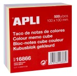 Blocco Note Apli 100x100mm 500 Fogli - Colori Past...