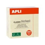 Apli Classic Sticky Notes 75x75mm - Cubo da 400 fo...