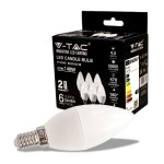 V-TAC Lampadina LED E14 4,5W a Candela 6500K (Box ...
