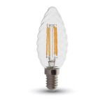 V-TAC Lampadina LED E14 4W 100LM/W Candela Tortigl...