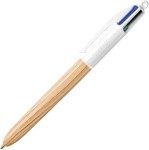 Penna a sfera retrattile Bic stile legno 4 colori ...