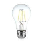 V-TAC Lampadina LED E27 4W 100LM/W A60 Filamento 6...
