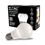 V-TAC Lampadina LED E27 8,5W A60 4000K (Box 3 pezzi)
