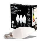 V-TAC Lampadina LED E14 4,5W Candela 3000K (Box 3 ...