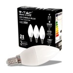 V-TAC Lampadina LED E14 4,5W Candela 4000K (Box 3 ...