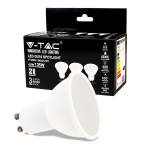 V-TAC Faretto LED GU10 4,5W 100° Copertura Satina...