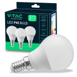V-TAC Lampadina LED E14 4,5W P45 4000K (Box 3 Pezzi)