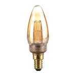 V-TAC Lampadina LED E14 2W Candela Filamento Ambra...