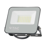 30W Led Floodlight 6500K Black Body Grey Glass 160...