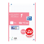 Ricarica Oxford School A4 120 fogli griglia 5x5 mm...