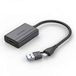 Adattatore USB tipo C maschio a USB maschio/HDMI f...