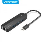 Vention HUB 5 in 1 USB-C a 3xUSB3.0/RJ45/Micro B a...