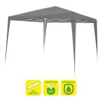 Tenda Sungarden in acciaio e rafia 3x3 m - Grigia