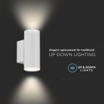 V-TAC Portafaretto LED Doppio da Muro Rotondo 2*GU...