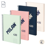 Serie Milan 1918 Confezione da 4 Quaderni a Spiral...