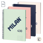 Serie Milan 1918 Confezione da 4 Quaderni a Spiral...