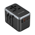Vention Cargador de Viaje Universal GaN - 2xUSB-C,...
