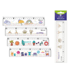 Righello Bismark da 20 cm con perline colorate all...