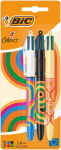 Bic 4 Colours Decors Confezione da 3 penne a sfera...