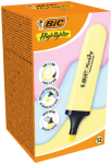 Evidenziatore Bic a punta piatta fluorescente - Pu...