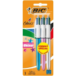 Bic 4 Colours Shine Pack de 3 Boligrafos de Bola R...