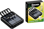 Cegasa Power Bank solare 4 in 1 da 5000 mAh - Usci...