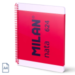 Quaderno a spirale Milan Nata 624 formato A4 a rig...