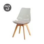 Muvip Confezione da 2 sedie di design D1000 - Gamb...