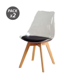 Muvip Confezione da 2 sedie di design D1000 - Gamb...