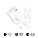 Caricabatterie da parete Subblim GaN 25W - 2xUSB-C...