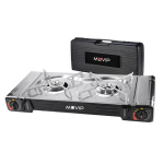 Fornello a gas portatile Muvip a 2 fuochi - Doppio...