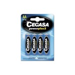 Cegasa Power Plus 2, confezione da 4 batterie AA R...