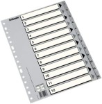 Esselte 50 Indici Numerici in Plastica - Schede da...