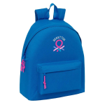 Zaino Safta Benetton Basics blu - Tasca frontale -...