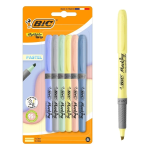 Set di 6 evidenziatori Bic Highlighter Grip Pastel...