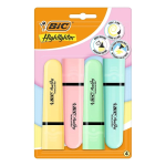 Evidenziatori Bic Flat Pastel, confezione da 4 pen...