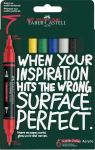 Set di 6 pennarelli acrilici Faber-Castell Multima...