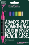 Set di 6 pennarelli acrilici Faber-Castell Multima...